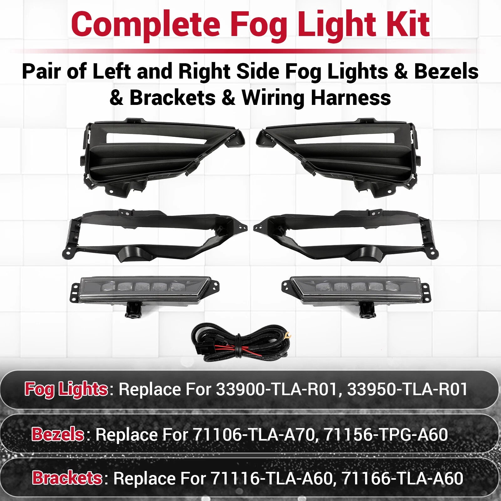 2X LED Fog Lights for Honda CR-V (2020-2022)
