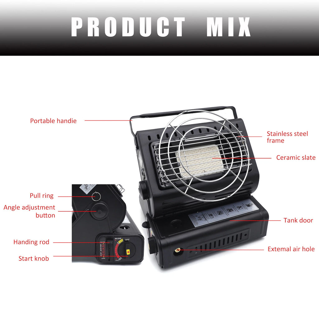 Butane LP Gas Ceramic Heater Burner for Camping Stove (Universal)