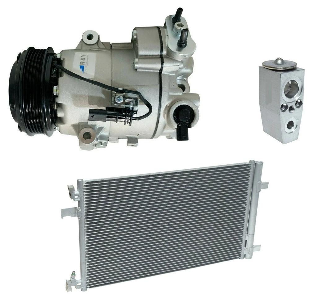 AC Compressor Kit with Condenser for Chevrolet Cruze 1.4L (2014–2016)