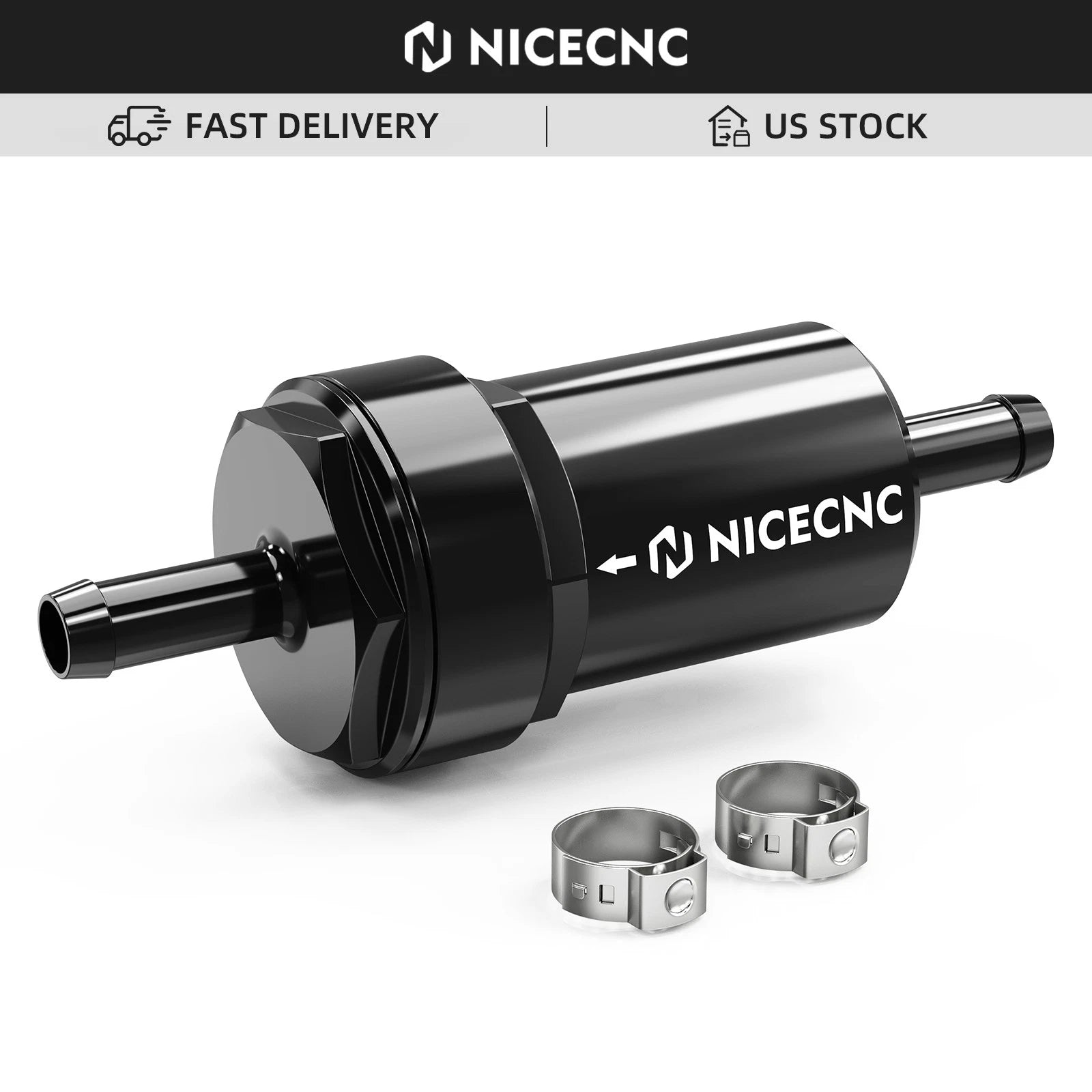 CNC Aluminum Fuel Filter KL97 for Husqvarna 250 350 450 501 FC FX FE (2017–2022)