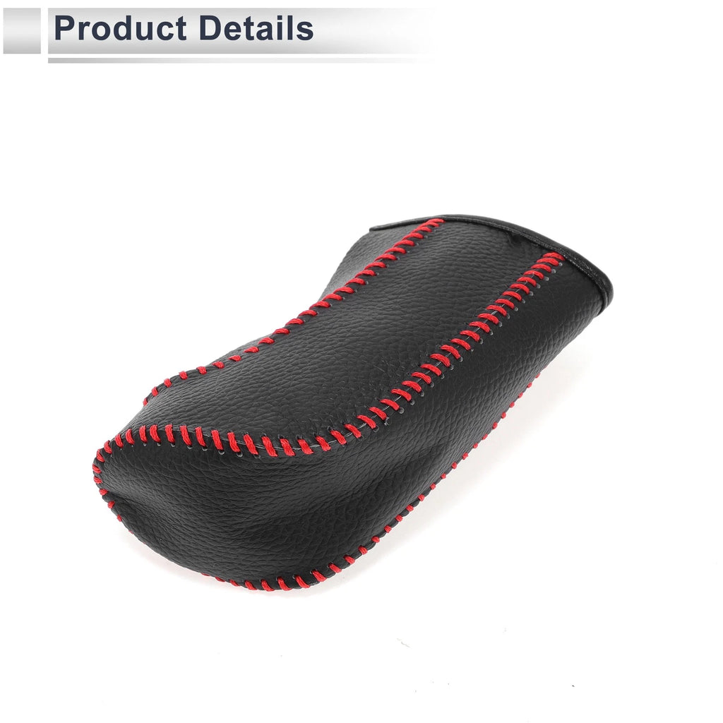 1 Pc Gear Shift Knob Cover for Nissan Tiida (2004–2012) Pebbled Black Red