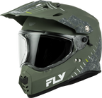 Fly Racing Trekker Full-Face Helmet for Adults (X-Small) Sage/Grey