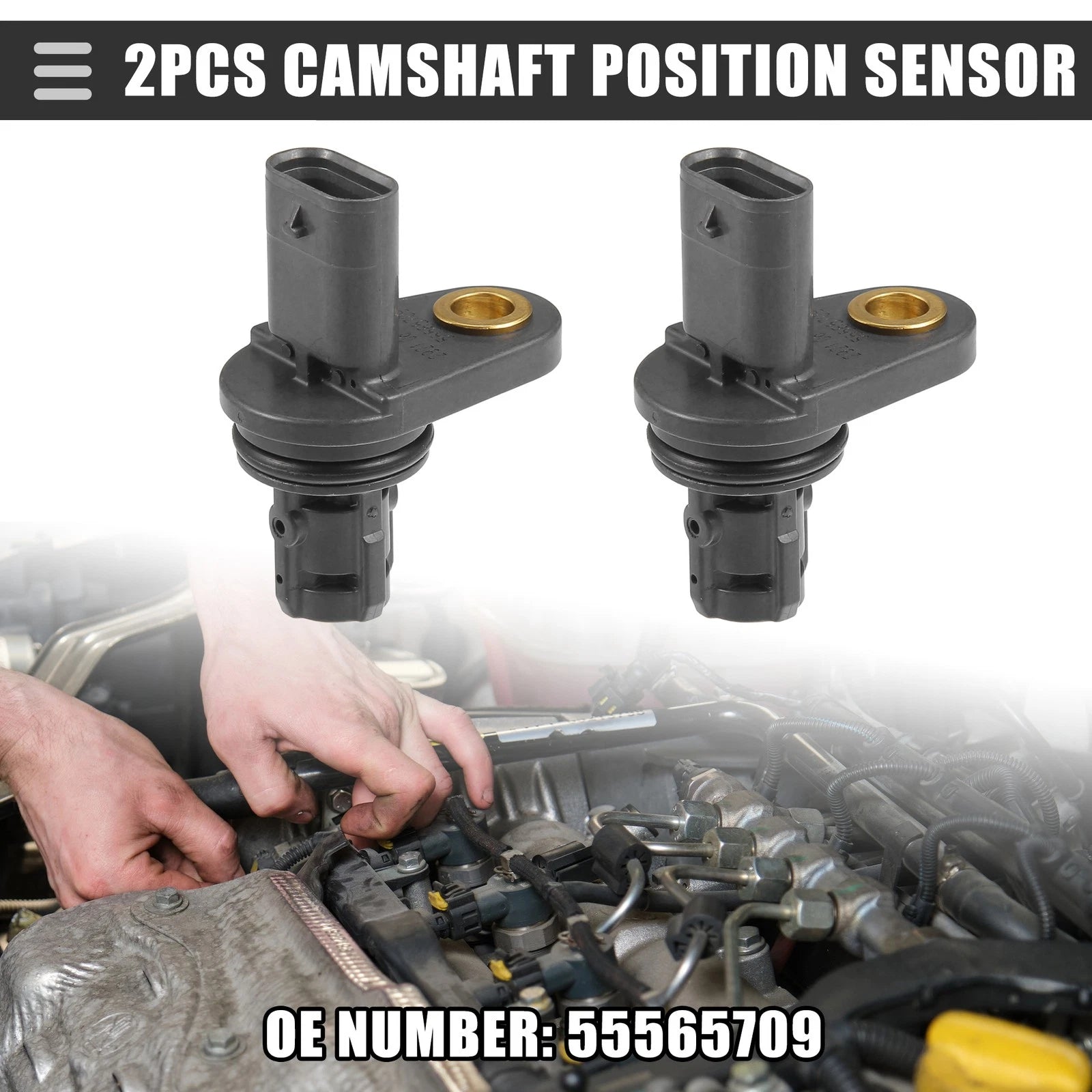 2X Camshaft Position Sensor for Chevrolet Aveo (2009–2011) ABS No.55565709