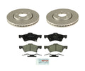 Set of 2 Bosch Front Vented Rotors & Ceramic Disc Brake Pads for Dodge Chrysler