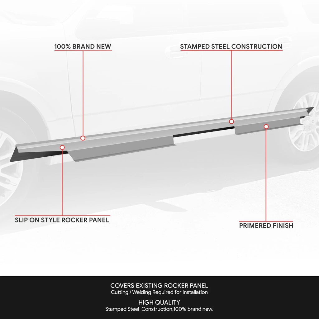 Rocker Panels for Ford Expedition (2007–2017) - Primered Grey, Left & Right Pair