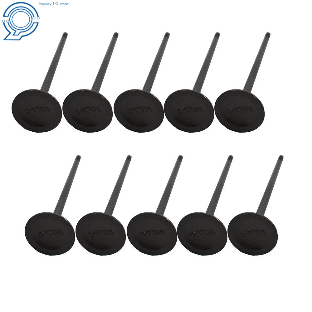 Set of 10 Exhaust Valves for Volvo C30/70 S40/60/70/80 V50/70 XC70 (9454610)