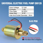 Electric Fuel Pump for Universal Applications (Carbureted)