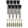 NGK 8 MOD Ignition Coils & Laser Platinum Spark Plugs for Audi RS4 (2002–2012)