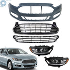 Headlight, Grille & Bumper Cover Kit for Ford Fusion (2013–2016)