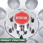 Set of 4 Wheel Rim Covers for EZGO Club Car Yamaha Golf Cart 10" Silver