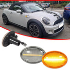 2Pcs Clear Amber LED Fender Side Marker Lamp for MINI Cooper (R55-R59)