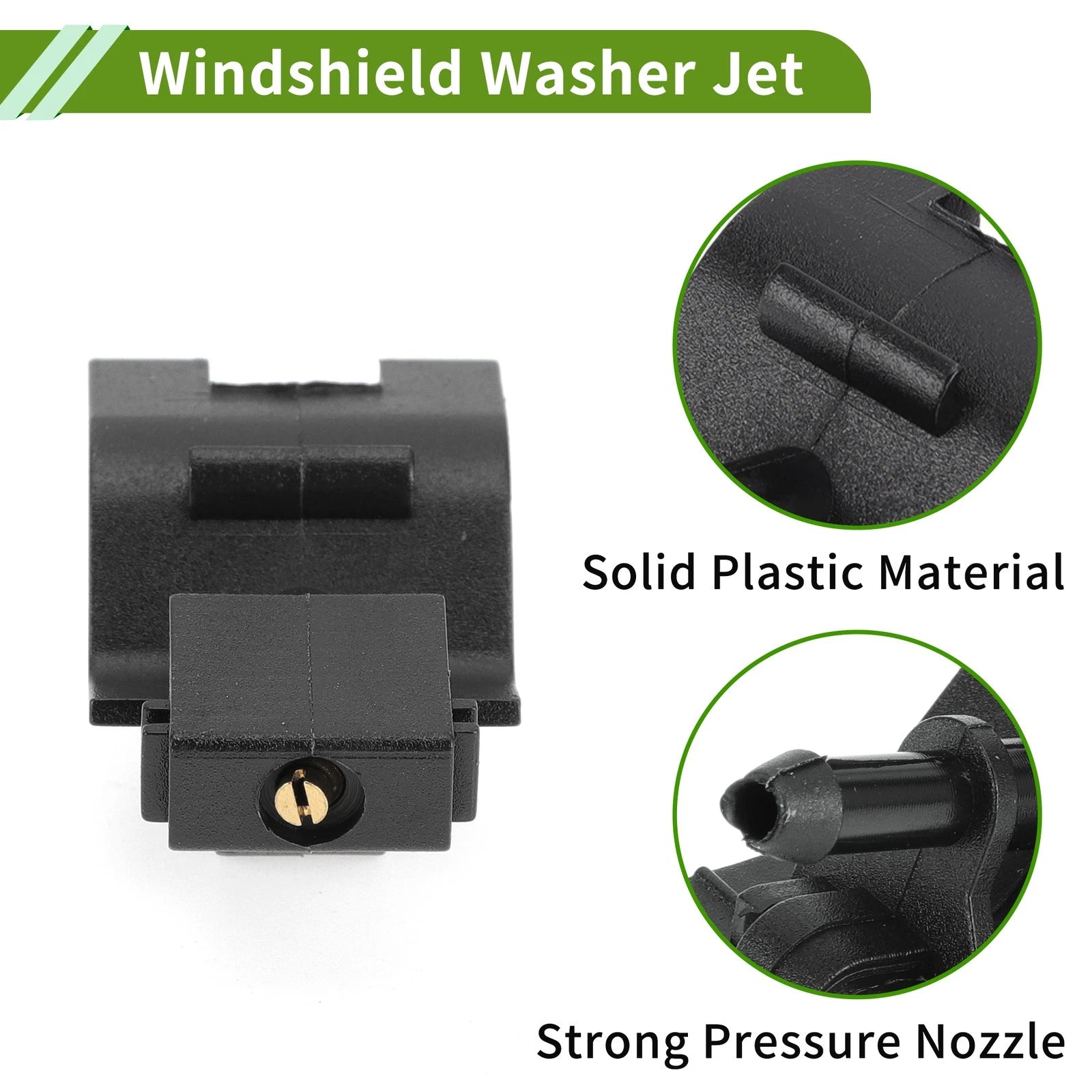 Set of 1 Windshield Washer Nozzle with Hose Connector for Toyota (No. 8538112300)