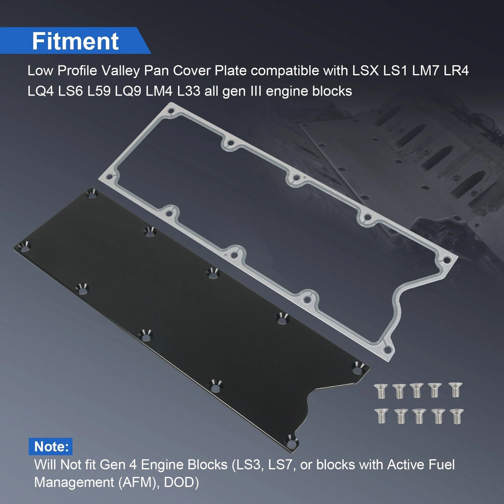 Valley Pan Cover Plate with Gasket for LS Gen 3 (2000-2009)