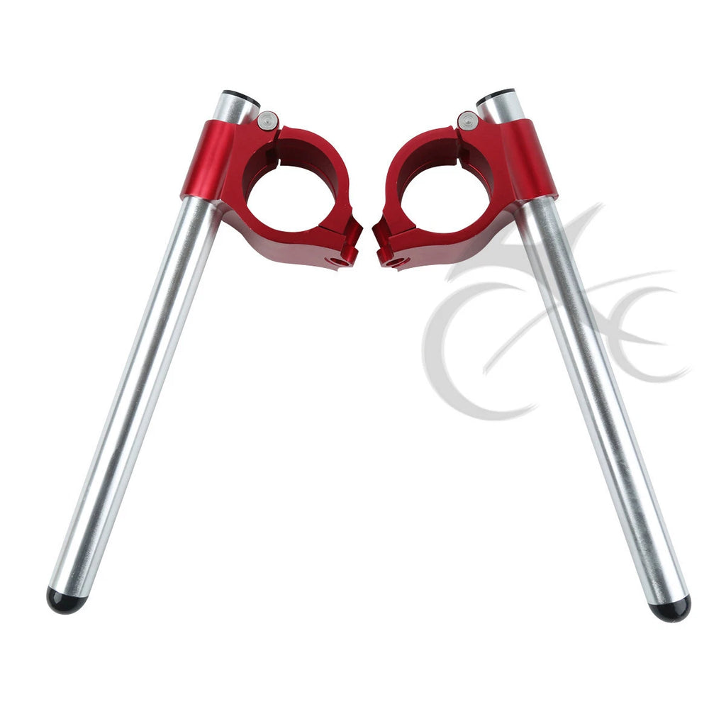 50mm Clip On Handlebars for Suzuki GSXR1000 (2001–2011) GSXR600 (1992–2011) Red