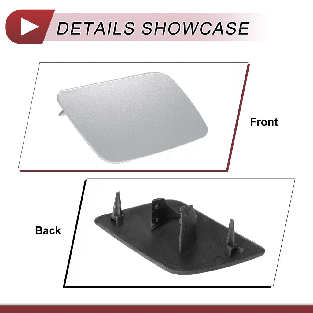 Front Right Washer Nozzle Cover Cap for Audi A6 (2005–2008) Silver Tone