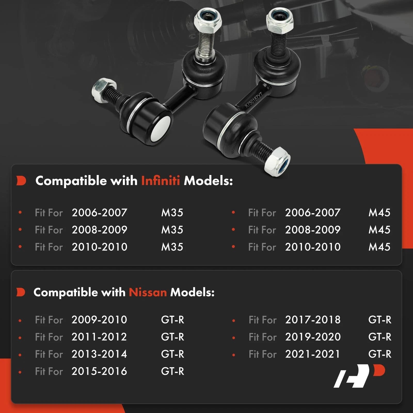 2X Front Side Sway Bar Link for Infiniti M35 M45 (2006–2010)