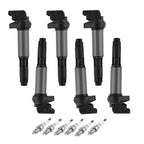 Pack of 6 Ignition Coils + Spark Plugs for BMW 330i 330xi 530i 760i 760Li (2000–2006) UF522