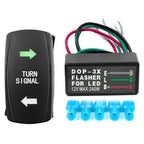 LED Turn Signal Kit for ATV UTV Motorcycle (Rocker Switch, Blinker)