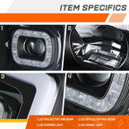 LED DRL Projector Headlights for Ford F250-F450 Super Duty (2017–2019)