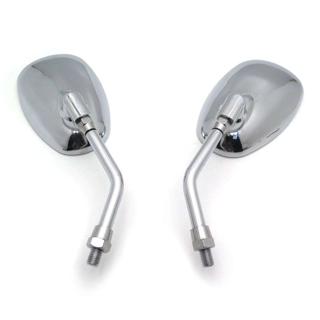 Chrome Motorcycle Racing Mirrors 10mm for Yamaha V Star 1100 (2000)