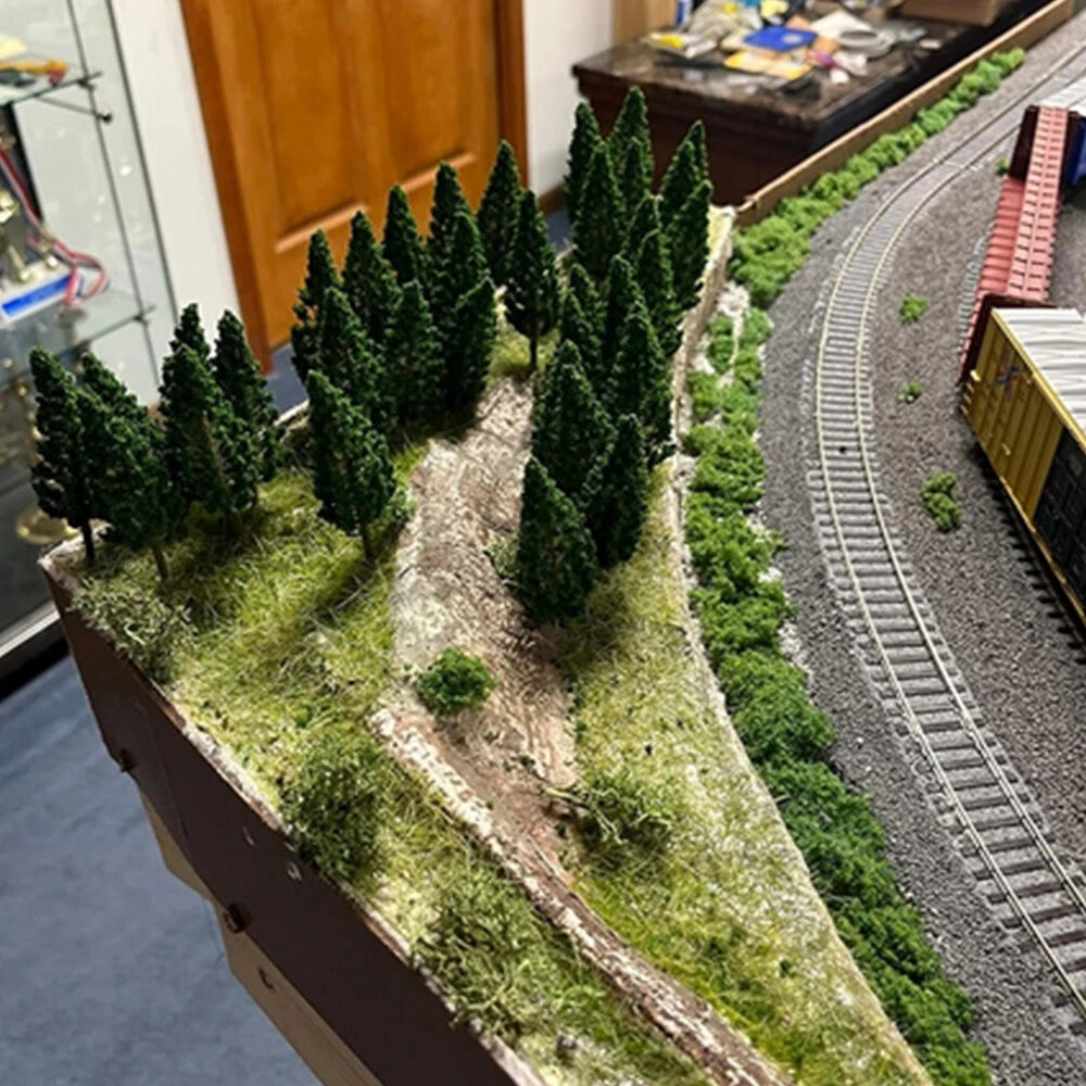 30pc Pine Trees for HO OO Scale Train Railroad Landscape (68mm)