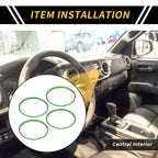 Set of 4 AC Vent Dashboard Decoration Rings for Toyota Tacoma (2016–2021) Green
