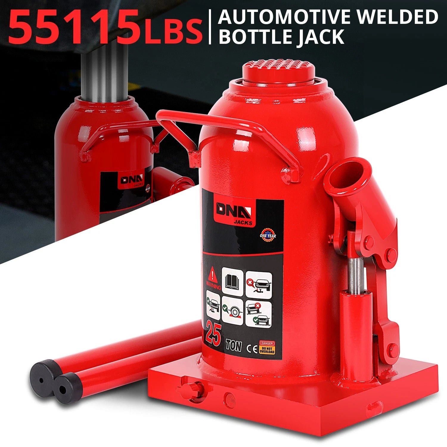 25 Ton Steel Hydraulic Bottle Jack for Car Repair
