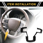 1 Pcs Carbon Fiber Steering Wheel Cover Trim for Ford F-150 (2015–2020)