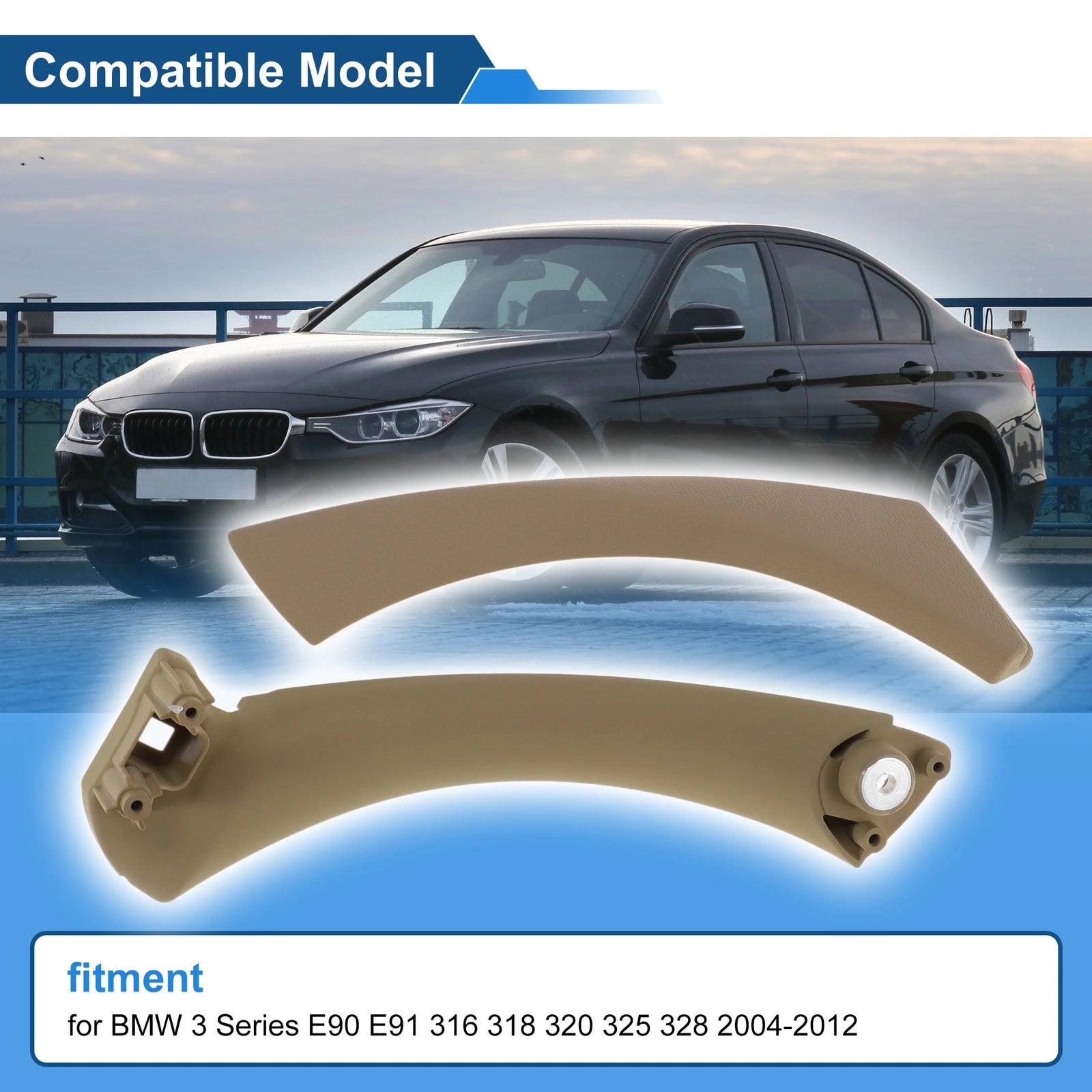 Inner Door Panel Handle for BMW 3 Series E90 E91 (2004–2012) No. 51417230851 Beige