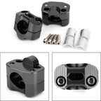 CNC Aluminum Motorcycle Handlebar Risers 22-28mm Universal Clamp Black