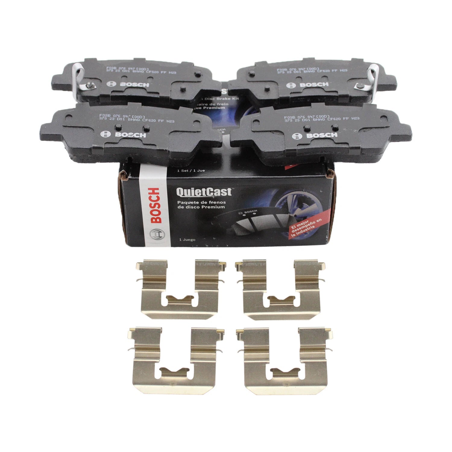 Bosch QuietCast Rear Brake Pads for Hyundai G80, Entourage, Equus, Borrego, Sedona
