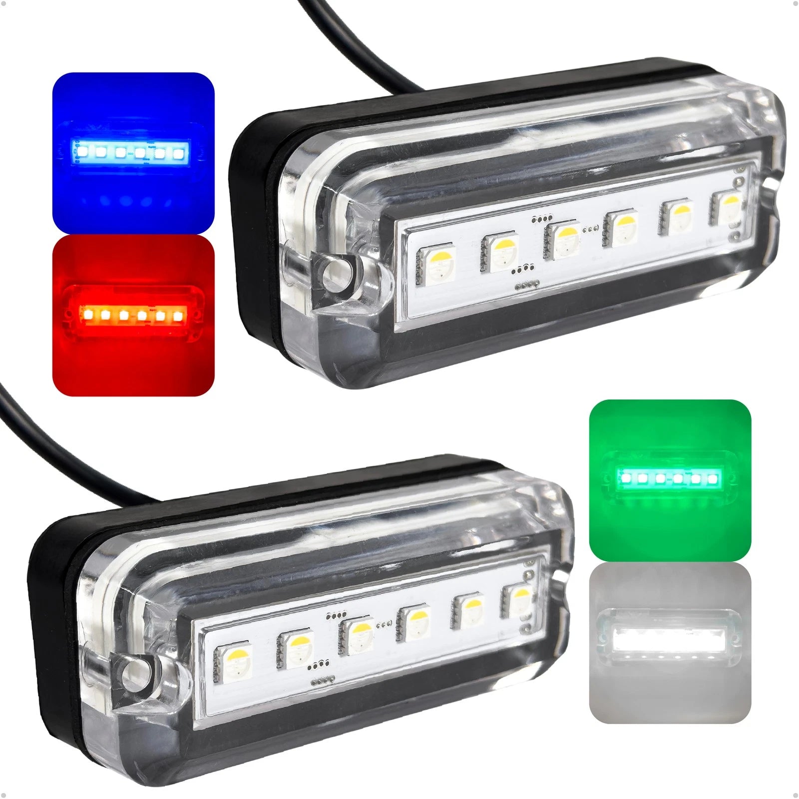 2-Pack RGBW Underwater Boat Lights for FO4886 (IP68 Waterproof, Dimmable)