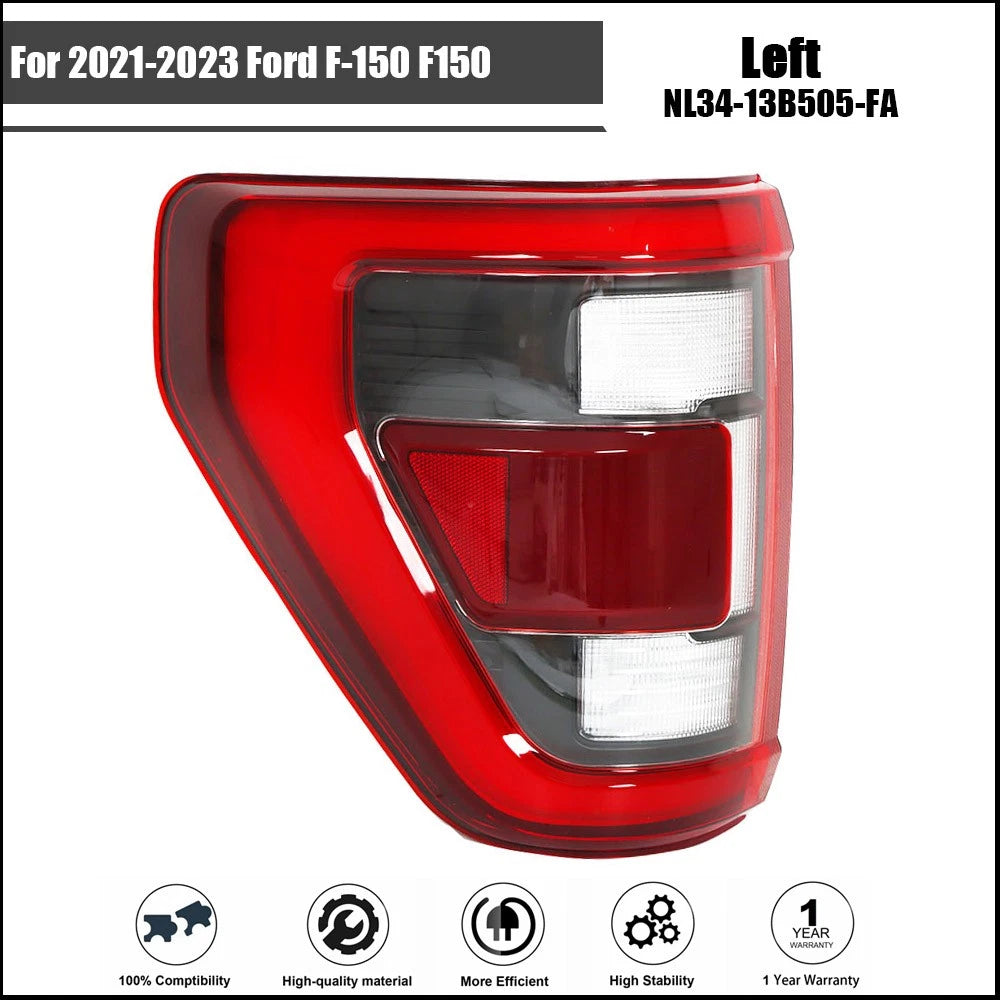 Left Driver Rear Tail Light for Ford F-150 (2021–2023) with Blind Spot