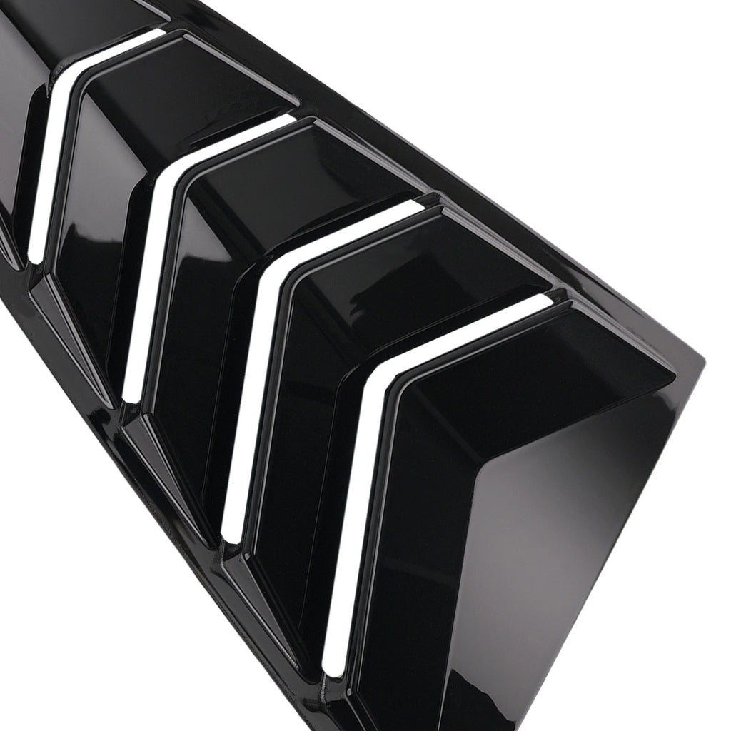 Gloss Black Painted Side Window Louvers for Ford Mustang Coupe (2015-2022)