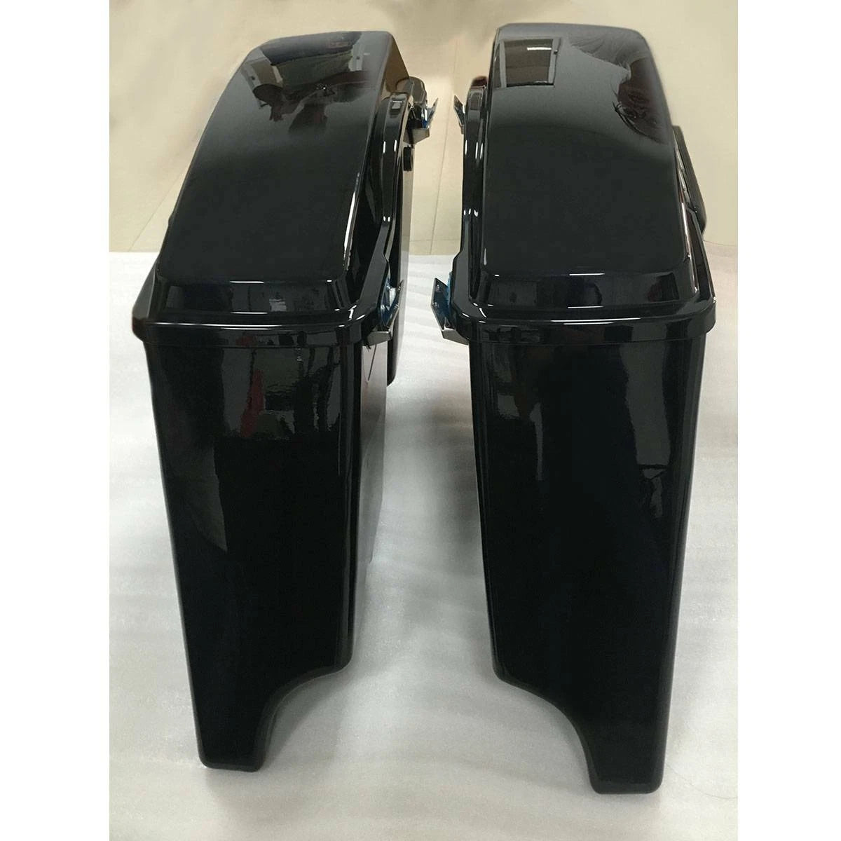 5" Extended Stretched Hard Saddlebags + Conversion Brackets for Harley Softail