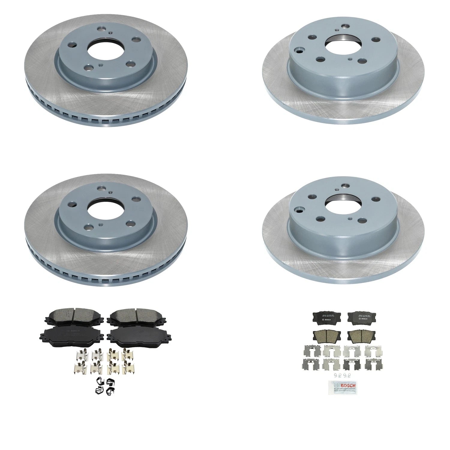 DuraGo Front Rear Rotors & Bosch QuietCast Brake Pads Kit for HS250h RAV4 (2010–2012)