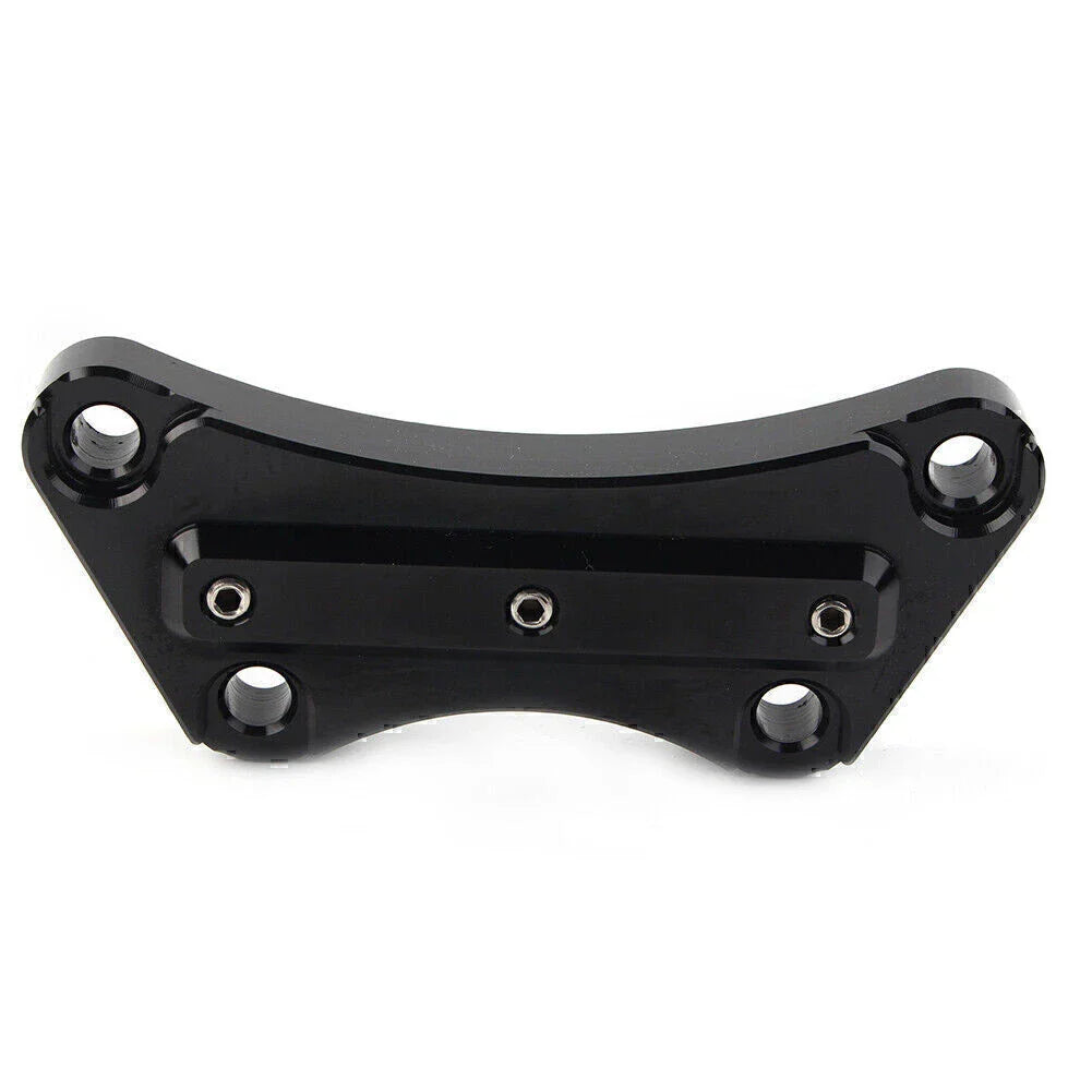 Black Top Handlebar Riser Clamp for Harley Touring Street Road King (2008-2023)
