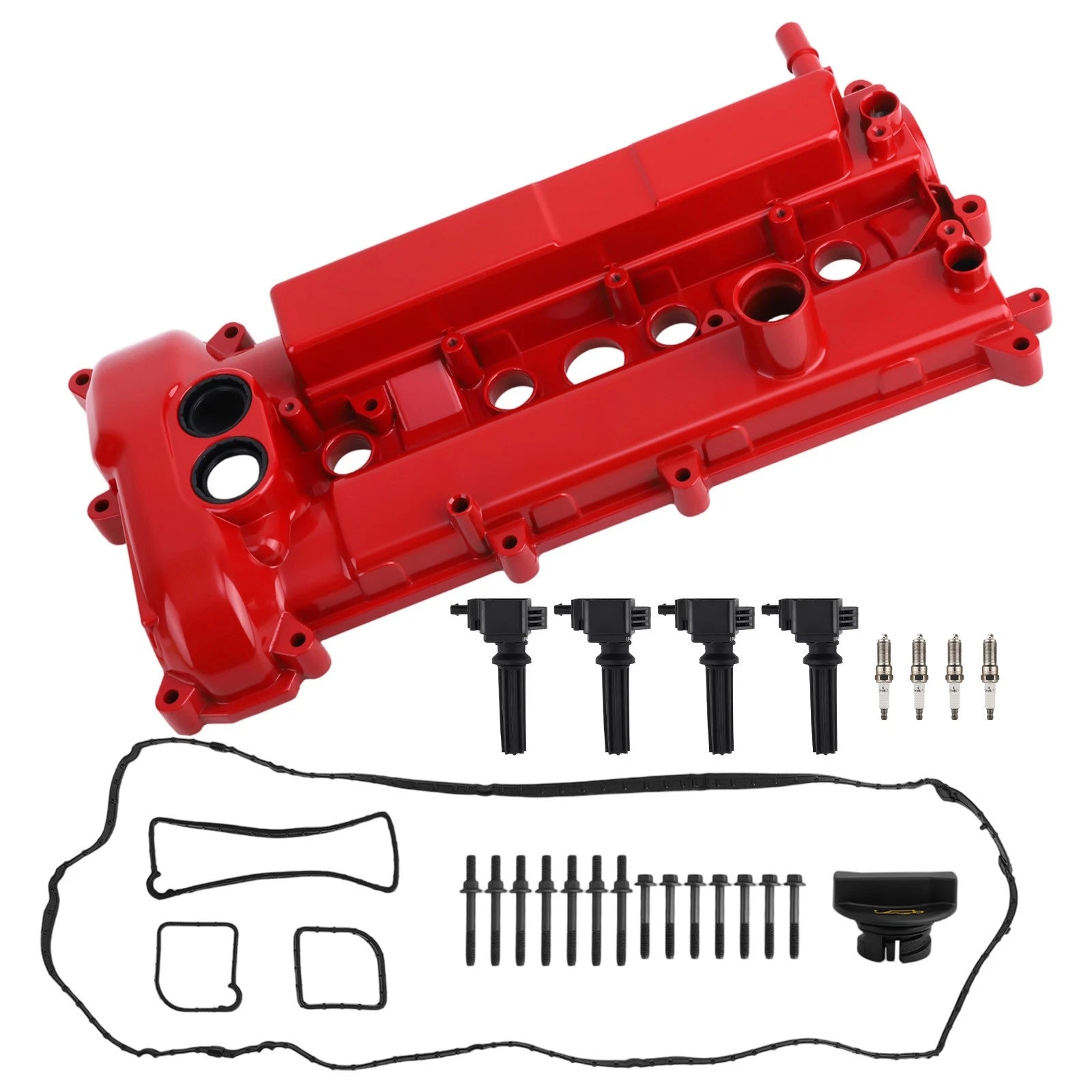 Valve Cover Kit with 4 Coils & Iridium Plugs for Ford Focus EcoSport (2014–2021)