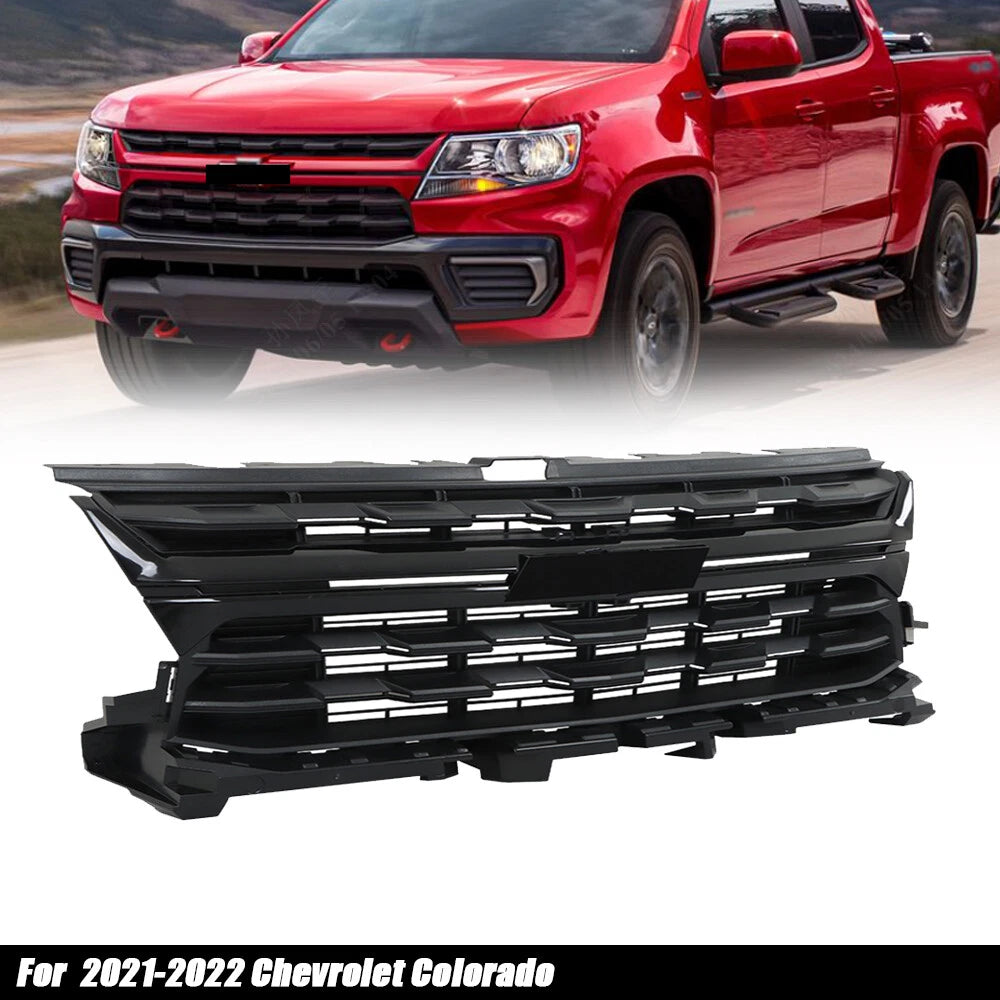 Front Grille Assembly Kit for Chevrolet Colorado (2021–2022) Glossy Black