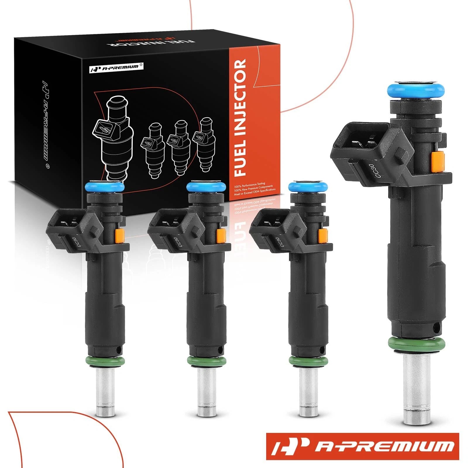 Set of 4 Fuel Injectors for Chevrolet Cruze (2016), Trax (2013–2020) L4 1.8L