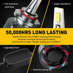 Set of 2 AUXITO 9005 LED Headlight Bulbs for High/Low Beam
