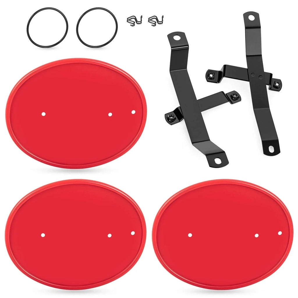 3 x Red Number Plate Kit for Honda Z50 Z50R (1979–1987)