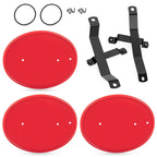 3 x Red Number Plate Kit for Honda Z50 Z50R (1979–1987)