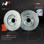 Set of 6 Drilled Brake Rotors & Ceramic Pads for Honda Accord HR-V