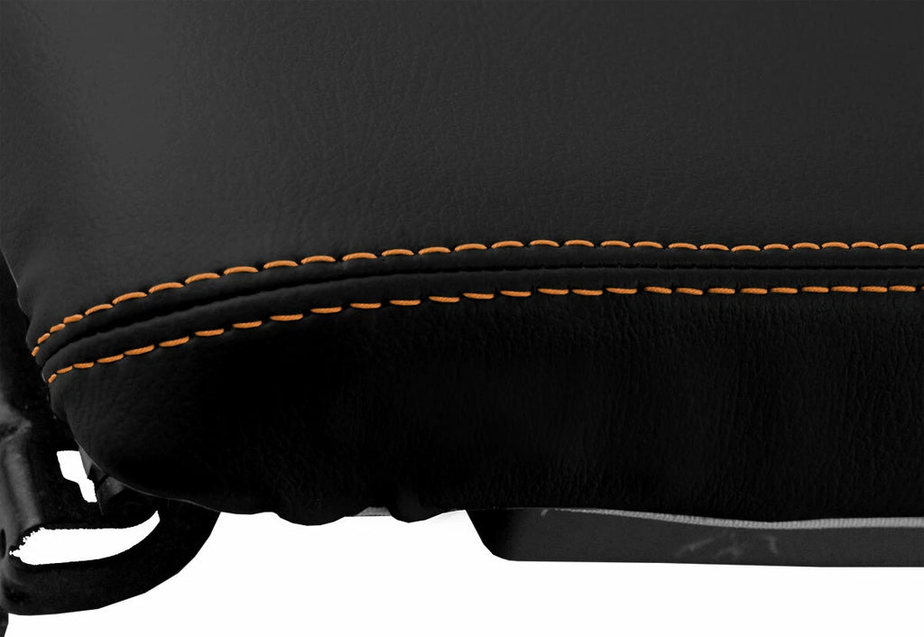 Leather Console Lid Armrest Cover for Dodge Avenger (2008–2014) Orange Stitch