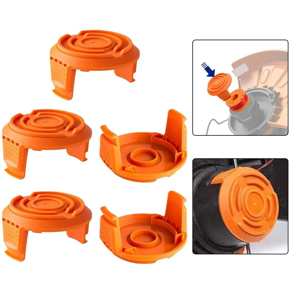 5pcs Plastic Replacement Spool Cap Covers for Worx WG150 WG151 WG152 WG153