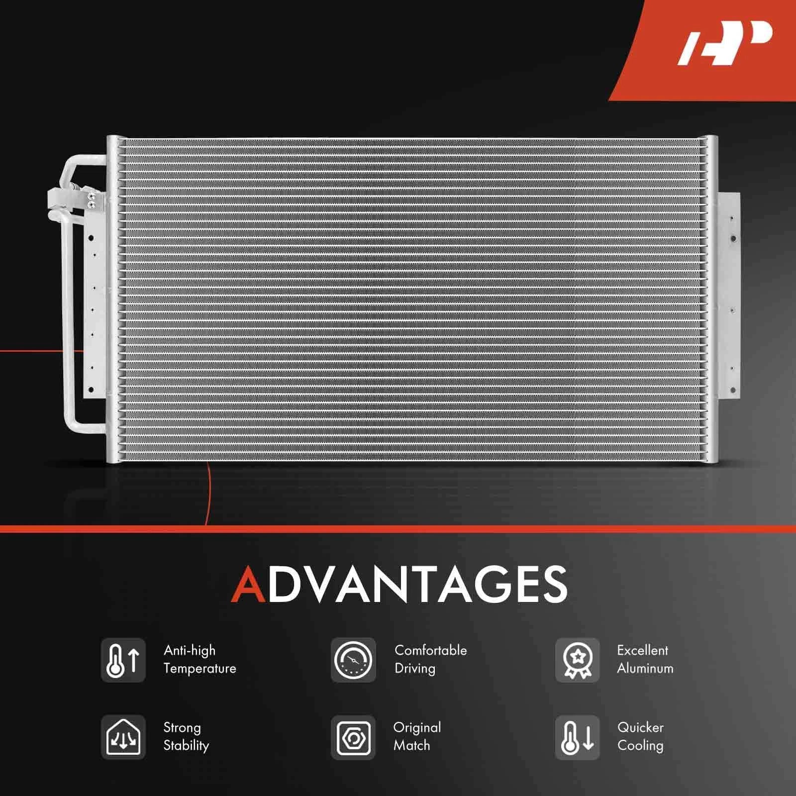 A/C Condenser with Bracket for Chevrolet Impala Caprice (1994-1996)