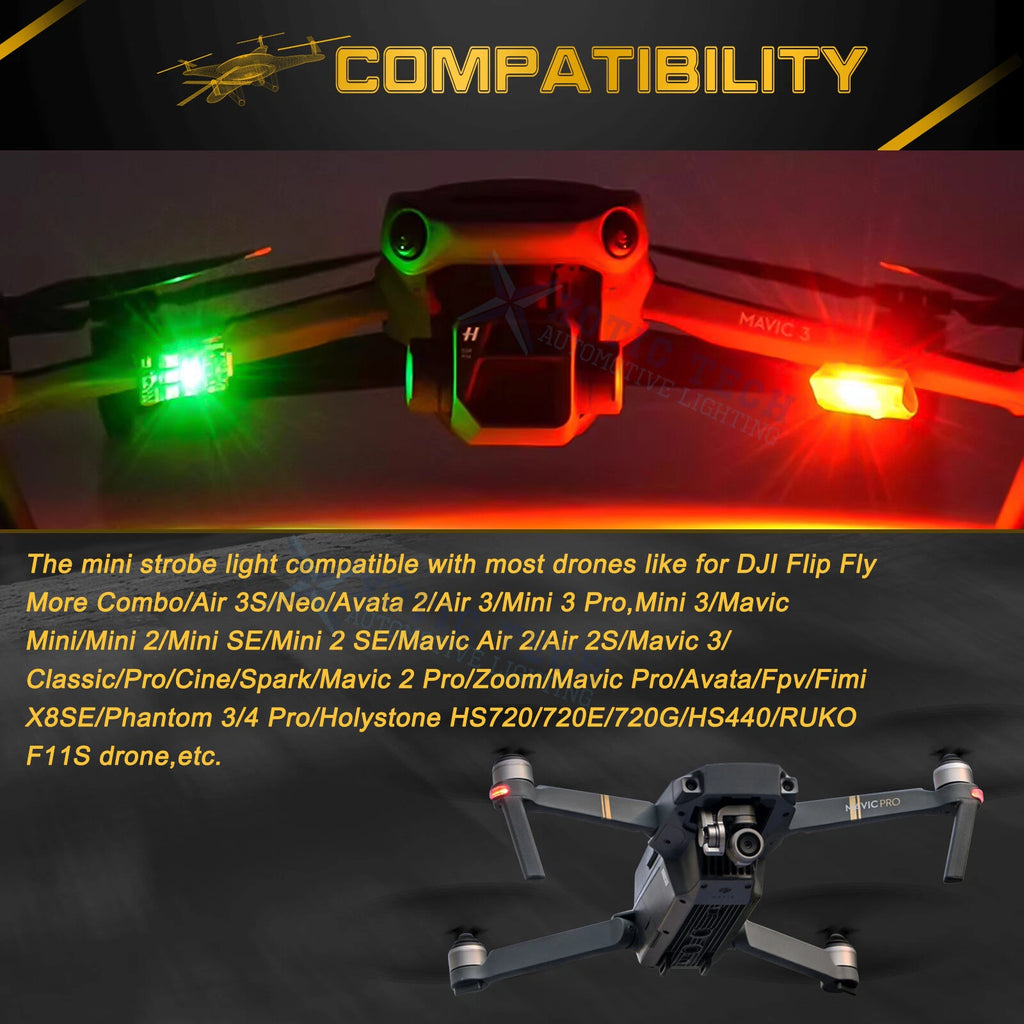 Mini Drone Strobe Light for DJI Air 3S/SE, Mini 4K, Avata 2 (2023-2025)