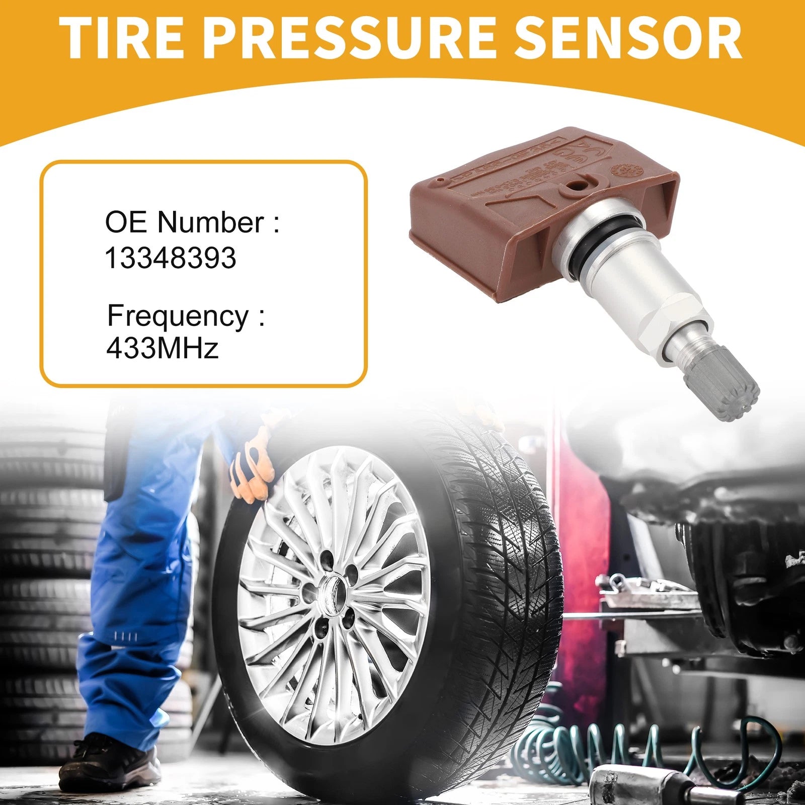 Tire Pressure Sensor for Chevrolet Corvette (2014–2019) 433MHz