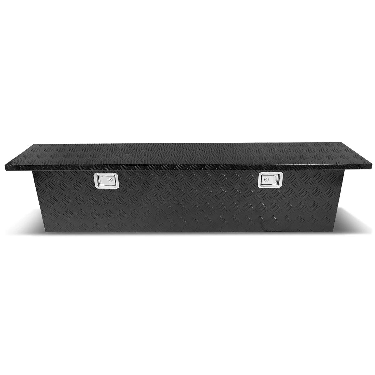 Aluminum Black Pickup Trunk Bed Tool Box for Trailer Storage (Fits Most Models)